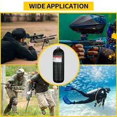 TUXING 4500Psi Scuba Tank Carbon Fiber HPA Tank 6.8L Air Tank for Diving M18*1.5