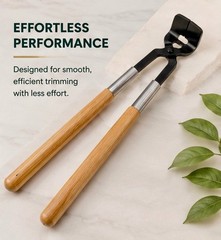 Heavy Duty Animal Hoof Trimmer 34 Inches Wooden Handle Black Head Farrier Tool