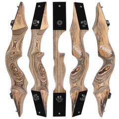 60» Takedown Hunting Bow 20-60lb Recurve Bow Wooden Adult Archery Target RH US