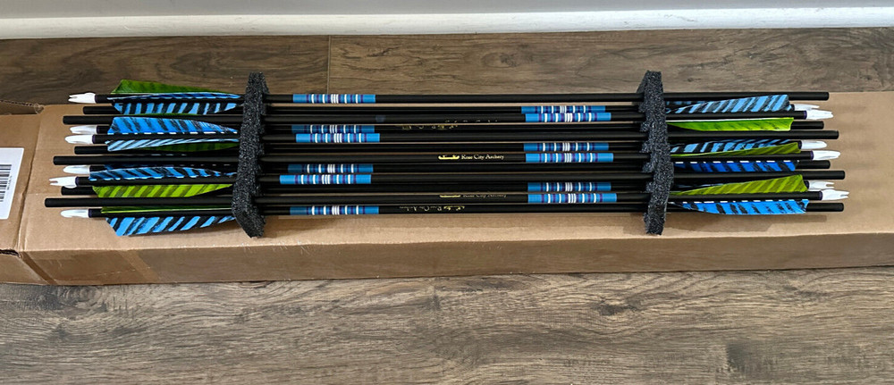 (12) Rose City PO Cedar NIGHTFALL 5S 11/32″ PAINTED & MATCHED 55-60# Arrows [v5]