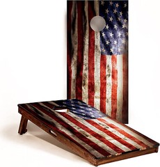 C196 Distressed Flag Cornhole Board Wrap LAMINATED Wraps Decals Vinyl Sticker