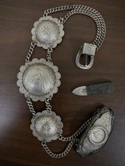 Amazing Vintage Sterling Silver Parade Face Chain w/Conchos for Headstall Bridle