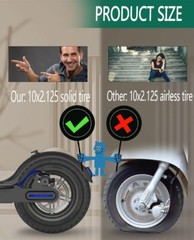 GLDYTIMES 10X2.125 Solid Tire: 10×2/54-152 Tubeless Tyre Replacement for Gotrax