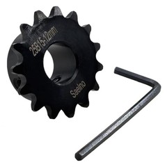 #25 Roller Chain Sprocket Type B 12mm Bore 15 Tooth, Hardened Antirust 1045