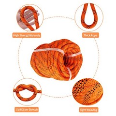 1/2″x100′ Double Braid Polyester Rope 6180lbs Heavy Duty Rope Swing Climb Knot