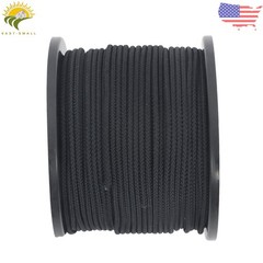 3/16″ Black Dacron Polypropylene Rope 500 Ft Spool High UV & Abrasion Resistance