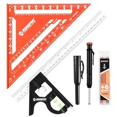 Aluminum Alloy 12in Carpenter Square and 12in Zinc-Alloy Combination 12+12 inch