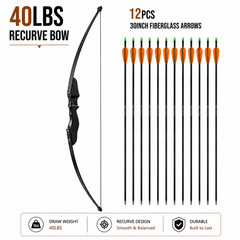 Bow and Arrows Set Archery Takedown Recurve Bow Adult Beginner Target Practice