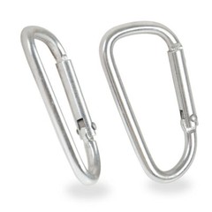50/100 Pack Aluminum Carabiner Key Hook Keychain Buckle D Shape Spring Clip Snap