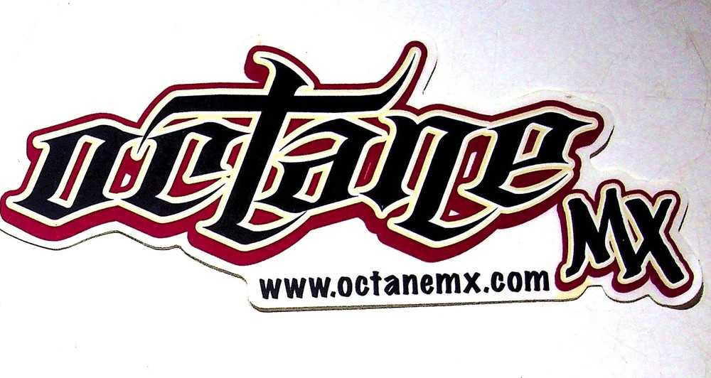 Octane MX Sticker Decal Motocross Racing Logo Graphic Vinyl Die Cut