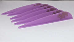 Tonys 3» Archery Vanes All New Super Wave Vane Purple 50PK TNYSWVP3343G