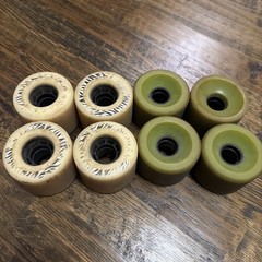 2 Sets 70 mm Longboard Wheels – 80a Hawgz, Unknown Green Wheels