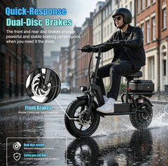 New Electric Scooter with Seat, Commuter Foldable, 1200W 13Ah Battery 25mph US