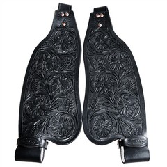 41HS Hilason Leather Saddle Replacement Fender Pair With Hobble Strap Adult