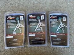 3 packs Rage Hypodermic Deer Hunting Broadheads 100 Grain 2″ with PRACTICE POINT