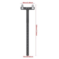 AHOSOUTLY Archery Bow String Nocking Points Set with T Square Ruler Black