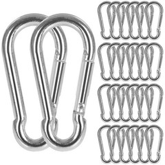 10 PCS Stainless Steel Carabiners Spring Snap Hooks Heavy Duty Keychain Clip NEW