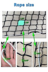 6 * 6ft Heavy Duty Slow Feeding Horse Hay Net – 1.75-inch knotless Design Sav…