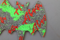 ALVA Skateboards Green Red Gothic Bat Dogtown Z2 Skateboarding Rip Grip STICKER