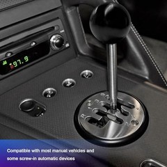 Car Round Ball Gear Shift Knob, Aluminum Alloy Vehicle Ball Shape Shifter Black