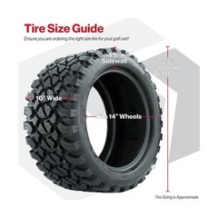 GTW Nomad 23 Inch All Terrain Radial Golf Cart Tire | 23×10-R14 | Steel Belte…