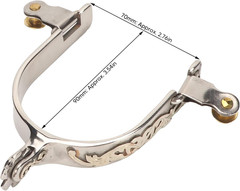 2Pcs Western Cowboy Spurs, Stainless Steel Western Spurs, Men Women Horse Spurs,