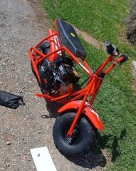 FRP GMB100 100cc Gas Mini Bike 4-Stroke Off-Road Trail Bike Red