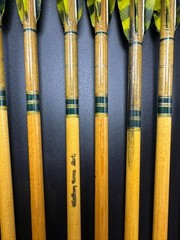 9 Self-Nocked Four Fletch 23/64 Tapered Arrows – 29″ in Length, 80# Spine