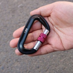 4Pack 12KN Screw Lock Carabiner Rock Climbing Heavy Duty Spring Hook for Camping