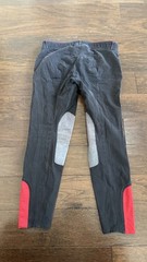 Devon-Aire Women’s Riding Breeches Black Red Gray Size 32 Equestrian