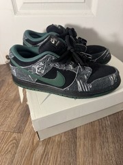 Nike SB Dunk Low Pro Black/Dark Green Skate Shoes US 9