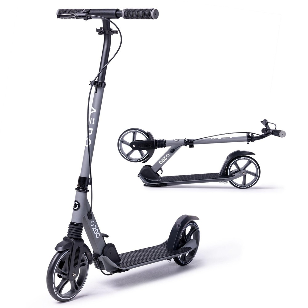 Aero Big Wheels Kick Scooter for Kids 6+, Teens & Adults | Light Up Wheels, H