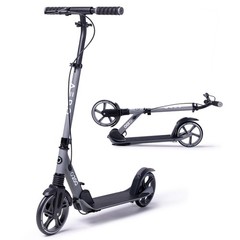 Aero Big Wheels Kick Scooter for Kids 6+, Teens & Adults | Light Up Wheels, H