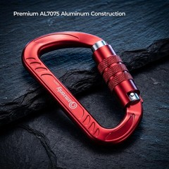 3Inch Auto Locking Carabiner Clips Heavy Duty, 12KN /2697Lbs Lightweight Keychai