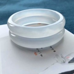 Madagascar high ice thin strip white chalcedony bracelet white agate women’s jew