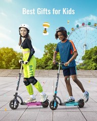 Gyroor 180W 10mph Speed Electric Scooter For Kids and Teens Ages 8-14-Silvery