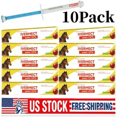 NEW 10 Pack New Paste Wormer Horse Dewormer Apple Flavor US Free Shipping