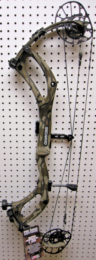 New 2026 PSE Sicario,70#,DL 24.5″-30″, RH, FDS Cam, 357fps-Carbon Bow-Bottomland