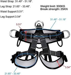Climbing belts, Thicken Professional Safety Belt with Magnesium Alloy Connect…