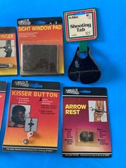 VTG LOT 6 NOS TRAD ARCHERY VINTAGE ALLEN GAME TRACKER SHOOTING TAB SPARE FINGER