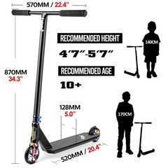Trick Scooters Stunt Scooters for Teens 12 Years and up Neo chrome