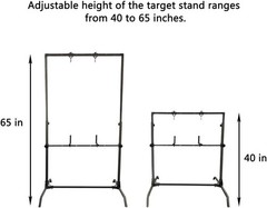 Alloy Steel Archery Target Stand – Features Carabiner Hooks & Stabilizer Support