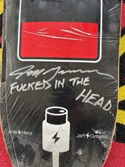Jeff Grosso Anti Hero Skateboard Deck- 18% -signed – Fkd In The Head