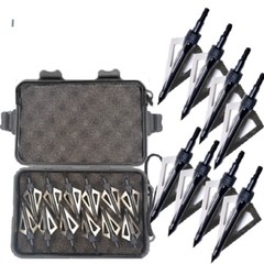 12x 100 Grain Archery Broadheads 2 Blade Arrowhead Crossbow Compound Bow Hunt