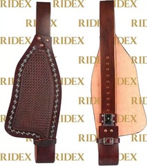 Western Leather Horse Saddle Fender Pair Tooled Replacement Fenders.