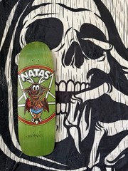 RARE SIGNED Natas Kaupas Marc McKee Thumbs Up Green Prime Skateboard Deck