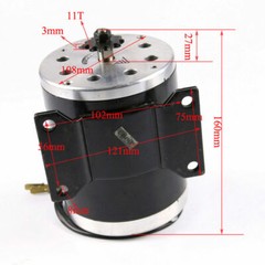 36v 24V 48V 250w- 1800W DC Electric Motor for Go kart Scooter e-Bike Golf ATV