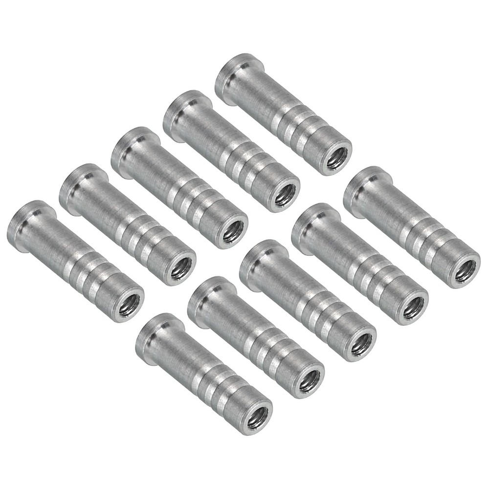 PATIKIL Arrow Inserts 0.244″ Dia 6.2mm 0.307″ 7.8mm, 12 Pack Aluminum Silver
