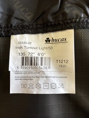 Bucas Irish Classic Lightweight Waterproof Turnout Sheet – 72″ BLACK