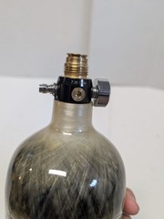 Ninja Paintball 48ci 4500PSI Carbon Fiber HPA Tank with Regulator Gauge CP Logo